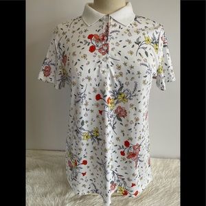 Land's End Short Sleeve Floral Shirt Small/Med